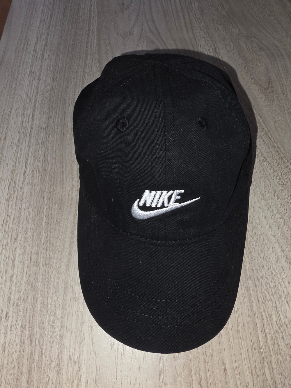 Nike Black Baseball Cap with White Swoosh